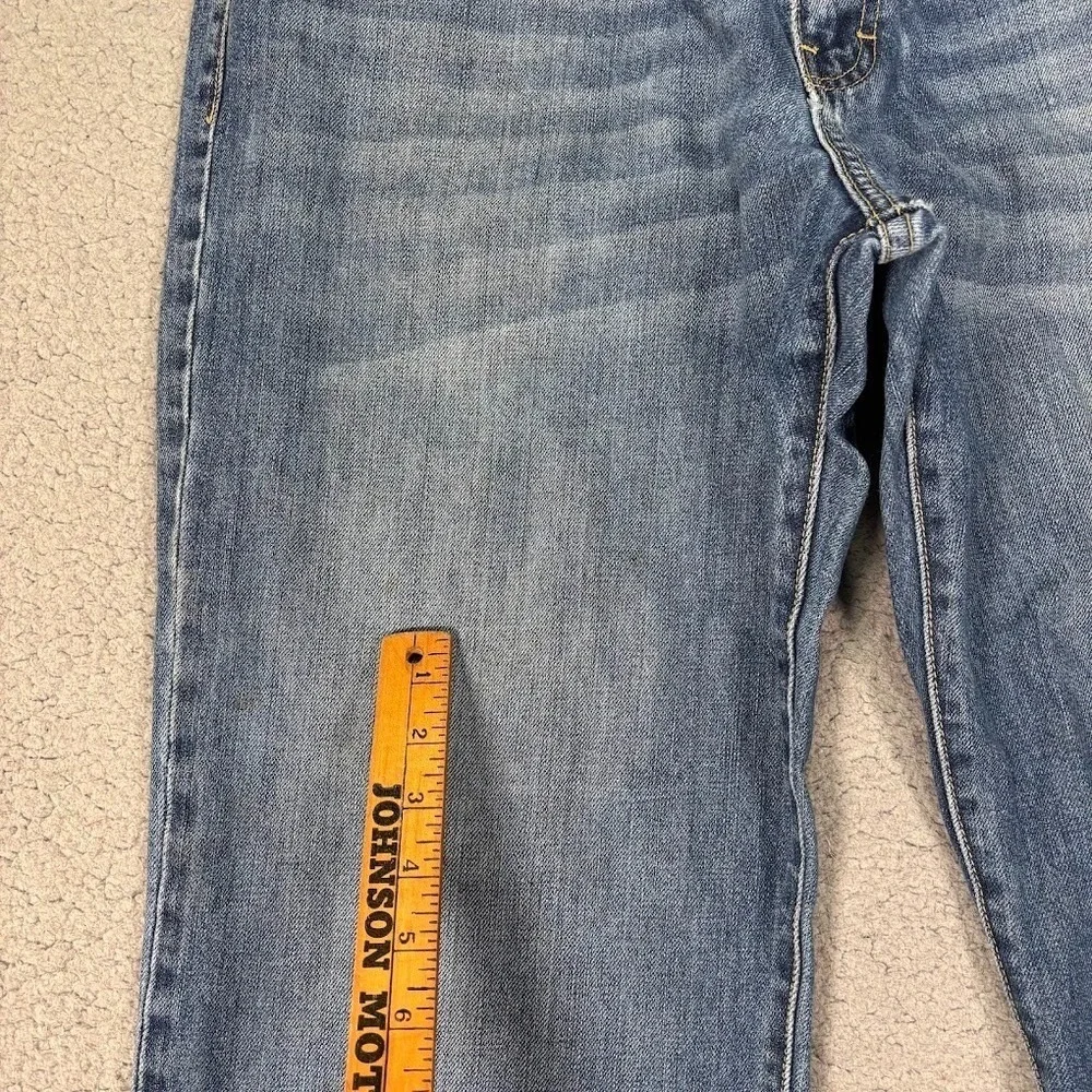 J Crew Jeans 36x32 Mens Straight Leg Baggy Loose Relaxed Wide Whiskering Faded *